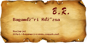 Bagaméri Rózsa névjegykártya